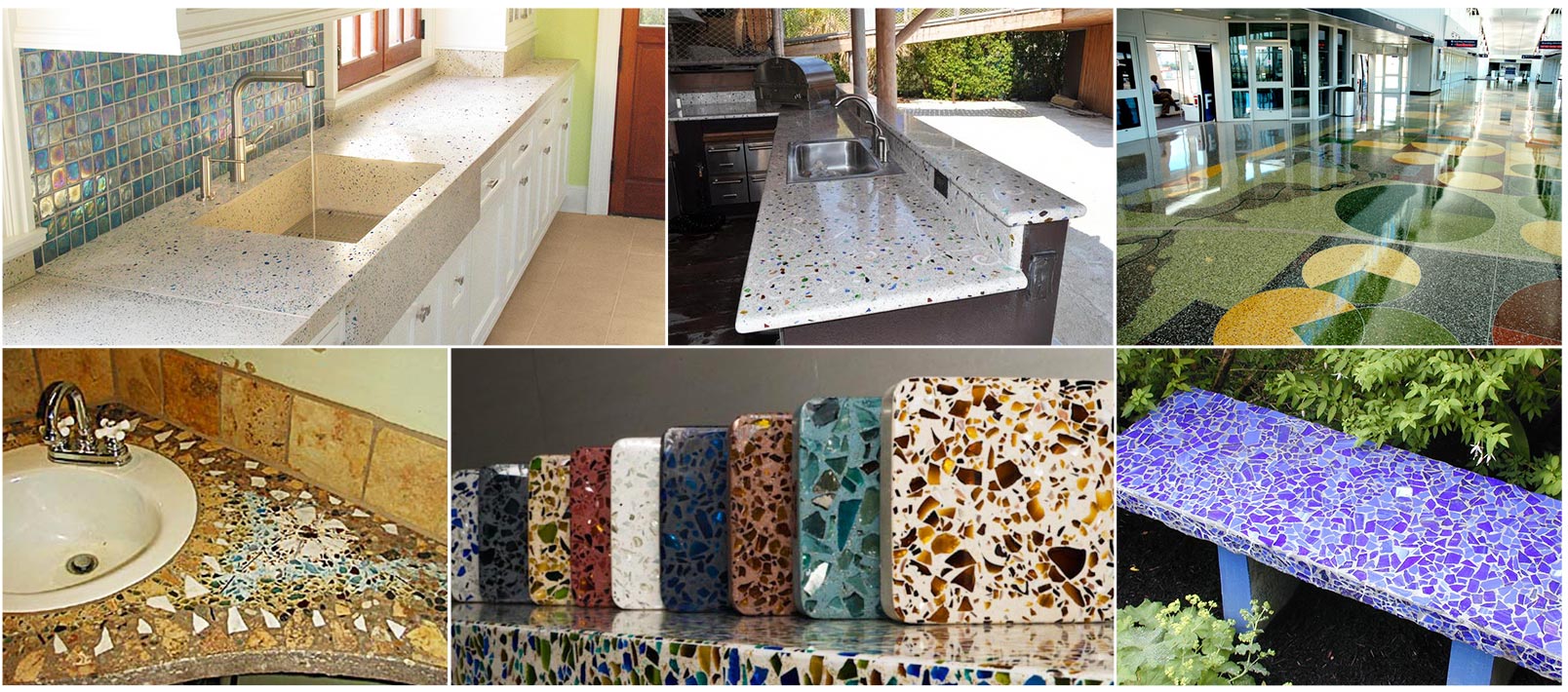 Environment Body Color Crushed Glass For Terrazzo